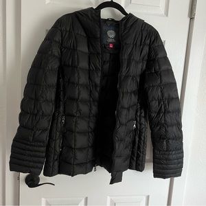 Vince Camuto Black Down Puffer Hooded Jacket Sz XL NWOT